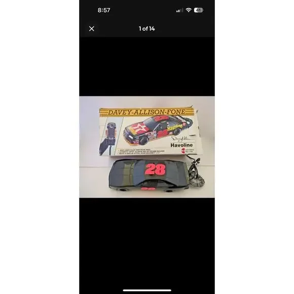 Davey Allison phone Havoline Columbia tel.com Landline Telephone New, Never Used - Picture 7 of 11